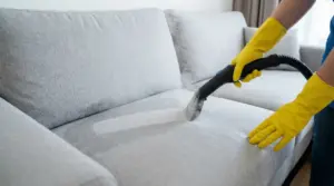 Pulizia di un divano non sfoderabile con aspirapolvere a vapore